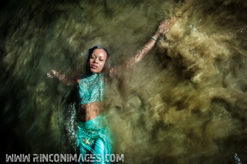 Stephanie looks like an angel in this photograph floating in the warm water around Rincon, Puerto Rico.