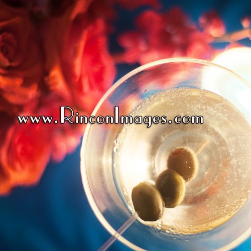 Cheers! Martini served with Olives graces the bar at La Copa Llena.