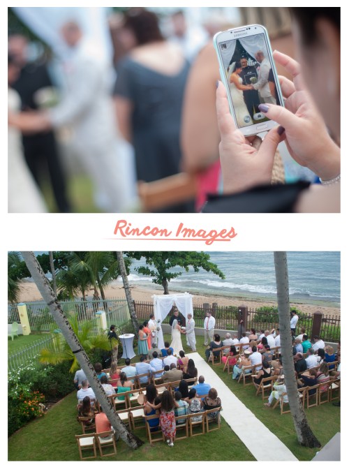 Photograph of a wedding ceremony in Rincon Puerto Rico. Created by a wedding photographer in puerto rico.