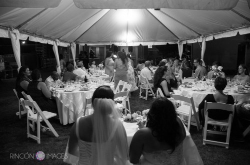 Black and white reception photograph. LGBT wedding photography Puerto Rico.