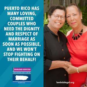 Photograph of Maritza López Aviles  & Iris Delia Rivera Rivera a lesbian couple represented by Lambda Legal. I shot this photograph after the press conference and then Lambda Legal used it as part of their PR campaign.